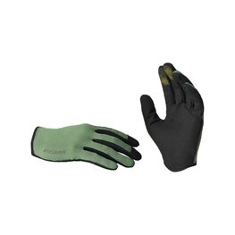 IXS Cycling long-finger gloves - KIDS CARVE - light green/black