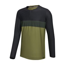IXS Cycling summer long sleeve jersey - FLOW XTG LS - green/black