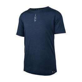 IXS Cycling short sleeve jersey - FLOW MERINO - blue