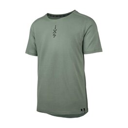 IXS Cycling short sleeve jersey - FLOW MERINO - green