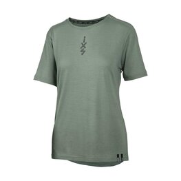 IXS Cycling short sleeve jersey - FLOW MERINO SS - green
