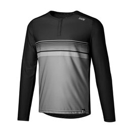 IXS Cycling summer long sleeve jersey - FLOW LITE 1.0 - black/grey