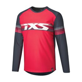 IXS Cycling summer long sleeve jersey - TRIGGER LITE 1.1 - red/blue