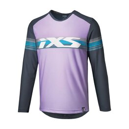 IXS Cycling summer long sleeve jersey - TRIGGER LITE 1.1 - purple/blue