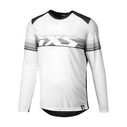 IXS Cycling summer long sleeve jersey - TRIGGER LITE 1.1 KIDS - white/black