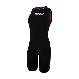 ZONE3 Cycling skinsuit - STEAMLINE - black/purple