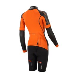 ZONE3 Cycling skinsuit - VERSA - black/orange
