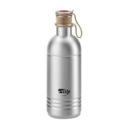 ELITE Cycling water bottle - VINTAGE ALU 600 - silver