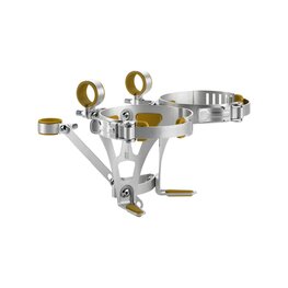 ELITE Cycling bottle cage - VINTAGE DOUBLE - silver