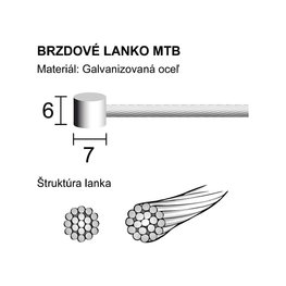 LONGUS brake cable - MTB - silver