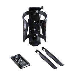 PRO Cycling bottle cage - SET COMBIPACK BC SMART MINI TOOL - black