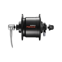 SHIMANO front hub with dynamo - DHC3000 36 - black