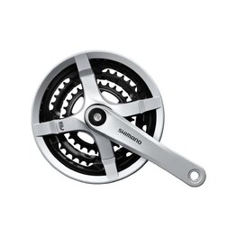 SHIMANO cranks with chainring - TOURNEY TY501 170mm 48/38/28 - silver