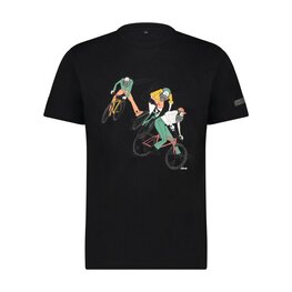SHIMANO Cycling short sleeve t-shirt - SENTIERO LTD - black