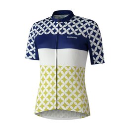 SHIMANO Cycling short sleeve jersey - MIZUKI - white/blue