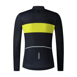 SHIMANO Cycling summer long sleeve jersey - VERTEX TEAM LONG - blue/yellow