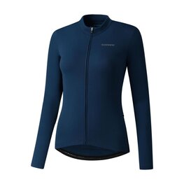 SHIMANO Cycling winter long sleeve jersey - KAEDE THERMAL LONG - blue