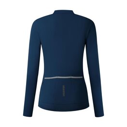 SHIMANO Cycling winter long sleeve jersey - KAEDE THERMAL LONG - blue