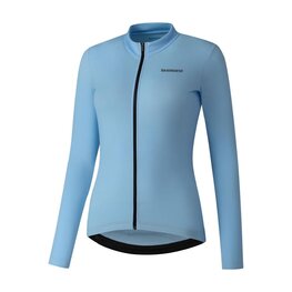 SHIMANO Cycling winter long sleeve jersey - ELEMENT LONG - light blue