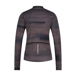 SHIMANO Cycling winter long sleeve jersey - KAEDE PRINTED LONG - purple/grey