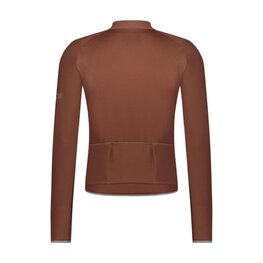 SHIMANO Cycling summer long sleeve jersey - EVOLVE MERINO LONG - brown