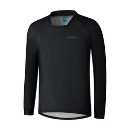 SHIMANO Cycling summer long sleeve jersey - MYOKO LONG WARM - black