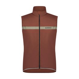 SHIMANO Cycling gilet - EVOLVE WIND INSULATED - brown