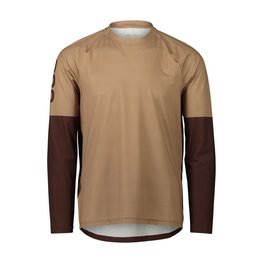 POC Cycling summer long sleeve jersey - ESSENTIAL MTB - brown