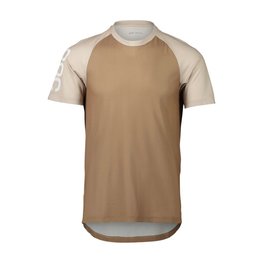 POC Cycling short sleeve jersey - MTB PURE TEE - brown/beige
