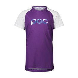 POC Cycling short sleeve jersey - ESSENTIAL MTB - purple/white