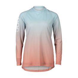 POC Cycling summer long sleeve jersey - ESSENTIAL MTB LITE  - red/light blue