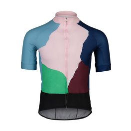 POC Cycling short sleeve jersey - ESSENTIAL ROAD PRINT - blue/green/bordeaux