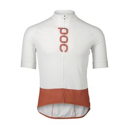 POC Cycling short sleeve jersey - ESSENTIAL ROAD - white/brown