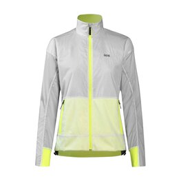 GORE Cycling rain jacket - DRIVE WMN - white/yellow