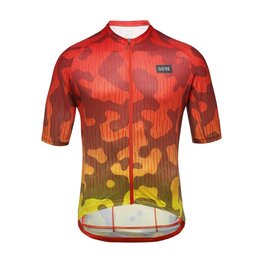 GORE Cycling short sleeve jersey - RAIN CAMO - orange/yellow