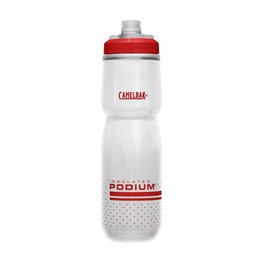 CAMELBAK Cycling water bottle - PODIUM CHILL 0,71L - red/white