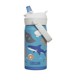 CAMELBAK Cycling water bottle - THRIVE FLIP STRAW KIDS VSS 0,35 L - blue/multicolour