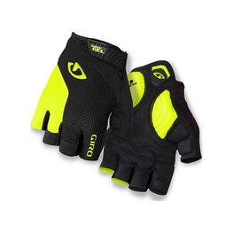 GIRO Cycling fingerless gloves - STRADE - yellow/black