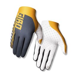 GIRO Cycling long-finger gloves - TRIXTER - grey/gold