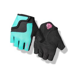 GIRO Cycling fingerless gloves - BRAVO JR - turquoise/black