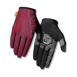 GIRO Cycling long-finger gloves - RODEO - bordeaux