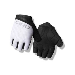 GIRO Cycling fingerless gloves - BRAVO II GEL - white/black