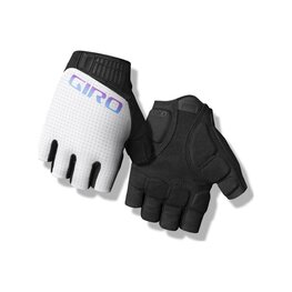 GIRO Cycling fingerless gloves - TESSA II GEL - white/black/purple/blue