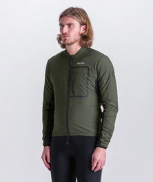 SANTINI Cycling thermal jacket - ALPHA T. - green