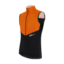 SANTINI Cycling gilet - REDUX VIGOR - orange/black