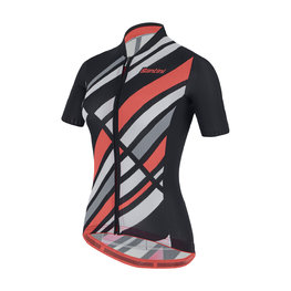 SANTINI Cycling short sleeve jersey - SLEEK RAGGIO LADY - black/pink