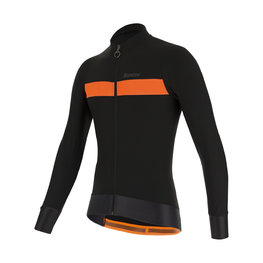SANTINI Cycling winter long sleeve jersey - ADAPT WOOL - orange/black