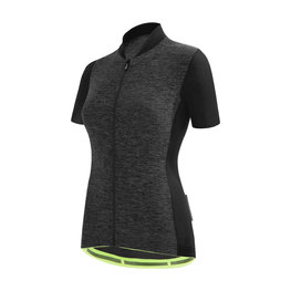 SANTINI Cycling short sleeve jersey - COLORE PURO LADY - grey/black