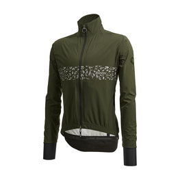 SANTINI Cycling rain jacket - GUARD NEO SHELL - green