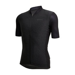 SANTINI Cycling short sleeve jersey - COLORE PURO - black